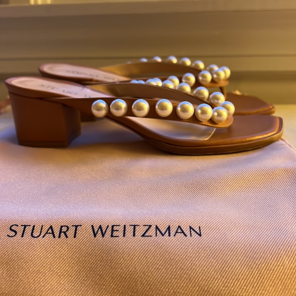 Pearl accented block heel sandal - Picture 6 of 6
